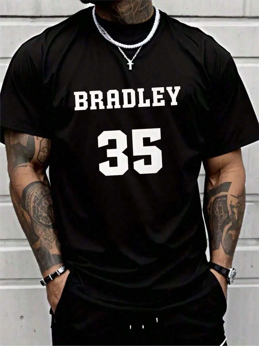 ‌ Camiseta de Manga Corta Holgada Casual Versátil con Estampado de Baloncesto Divertido, Ideal para Vacaciones, Trabajo y Uso Diario100% Cotton - Negro 9 - Ver 1