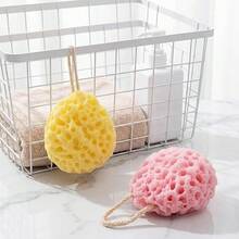 Pore Vacuum! 2Pcs Yellow & Orange Bath Sponge – Deep Clean Pores & Gentle Scrub For Silky Smooth Skin. Must-Have Shower Essentials For Daily Bathroom Accessories - 2pcs - View 4