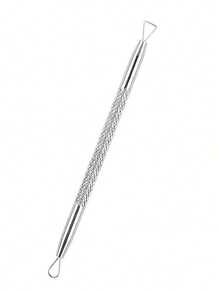 1pc Stainless Steel Blackhead Remover, Dual-Ended Design For Blackheads, Whiteheads, Acne Pimple Extractor - Silver - View 7