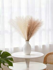 3/9/18 Stück künstliches Schilf 55 cm/21,65 Zoll flauschige simulierte Blume, weiß, beige, braun, künstliches Schilf, Nachahmung Pampasgras zum Befüllen von Bodenvase, ländlicher Stil Dekoration, Heim Küche Boho Dekoration, Raumdekoration, Hochzeitsdekoration, Valentinstag Dekoration, Valentinstag, Geschenk, Geburtstagsgeschenk - 55 cm - Übersicht 4