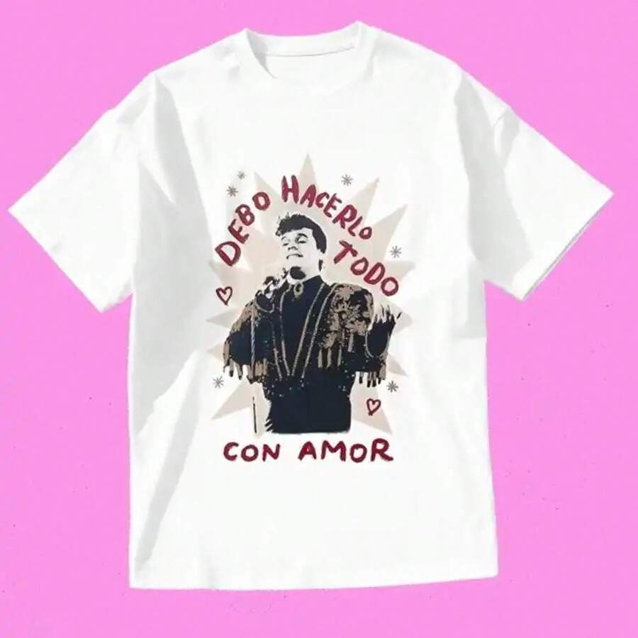 Camiseta de Juan Gabriel: No mientoestaba muy feliz. Unisex, un regalo paramexicanos.Camiseta de cuello redondo, holgada, informal y cómoda atuendos de moda urbana Disponible en varios tamaños.atuendos de moda urbana - Negro - Ver 1