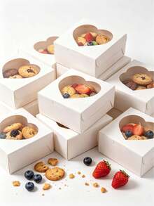 Hộp đựng bánh mì, bánh macaron, bánh quy, bánh donut trong suốt có cửa sổ (6 chiếc/12 chiếc), thích hợp cho tiệm bánh, bánh ngọt, sô cô la, bánh quy, hộp đựng tráng miệng, thích hợp cho sinh nhật, tiệc tùng, đám cưới. - 663 - Xem 2