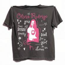 "Pretty Sad" Slogan Graphic Cotton Tee, Men's Vintage Aesthetic Letter Print T-Shirt, Unisex Casual Short Sleeve Emotional Quote Top - màu đen - Xem 7