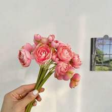 1束人造牡丹花，家居装饰摆件，婚礼装饰花束，1束包含6枝 - 彩色 - 查看 7