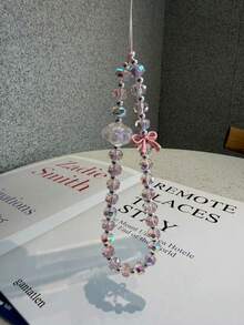 Bling Bling Handmade Beaded Crystal Cloud Phone Lanyard, Wrist Strap Phone Charm, Camera Phone Accessory - Multicolor - View 4