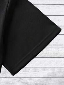 Camiseta Personalizada con Foto y Texto, Camiseta con Imagen de Amigo Personalizada, Camiseta con Foto Personalizada, Camiseta con Foto de Cumpleaños, Regalo de Festividades, Camiseta con Foto Familiar - Negro - Ver 5