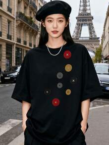 Women T-Shirts - Black - View 1