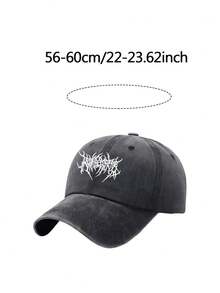 1Pc Unisex Washed Baseball Cap, Adjustable Outdoor Sun Protection Casual Hat,Suitable For Daily Matching For Spring, Autumn Travel, Beach, Y2k Style For Boys And Girls - Multicolor - View 2
