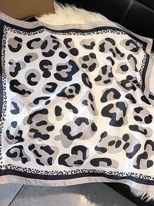 1 chiếc khăn bandana giả lụa in họa tiết da báo, đa năng, thanh lịch, có thể dùng làm khăn quàng cổ, khăn trùm đầu hoặc khăn choàng. - Nhiều màu - Xem 5