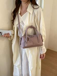 Women's Pillow Handbag, Fashionable Minimalist Elegant Large Capacity Shoulder Bag, Pink - Pink - View 5
