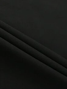 Camiseta de algodón puro premium para mujer, de manga corta, diseño único con estampado minimalista, estilo casual, nuevo modelo de verano, corte holgado, top adelgazante para estudiantes, ecológica. - Negro - Ver 4