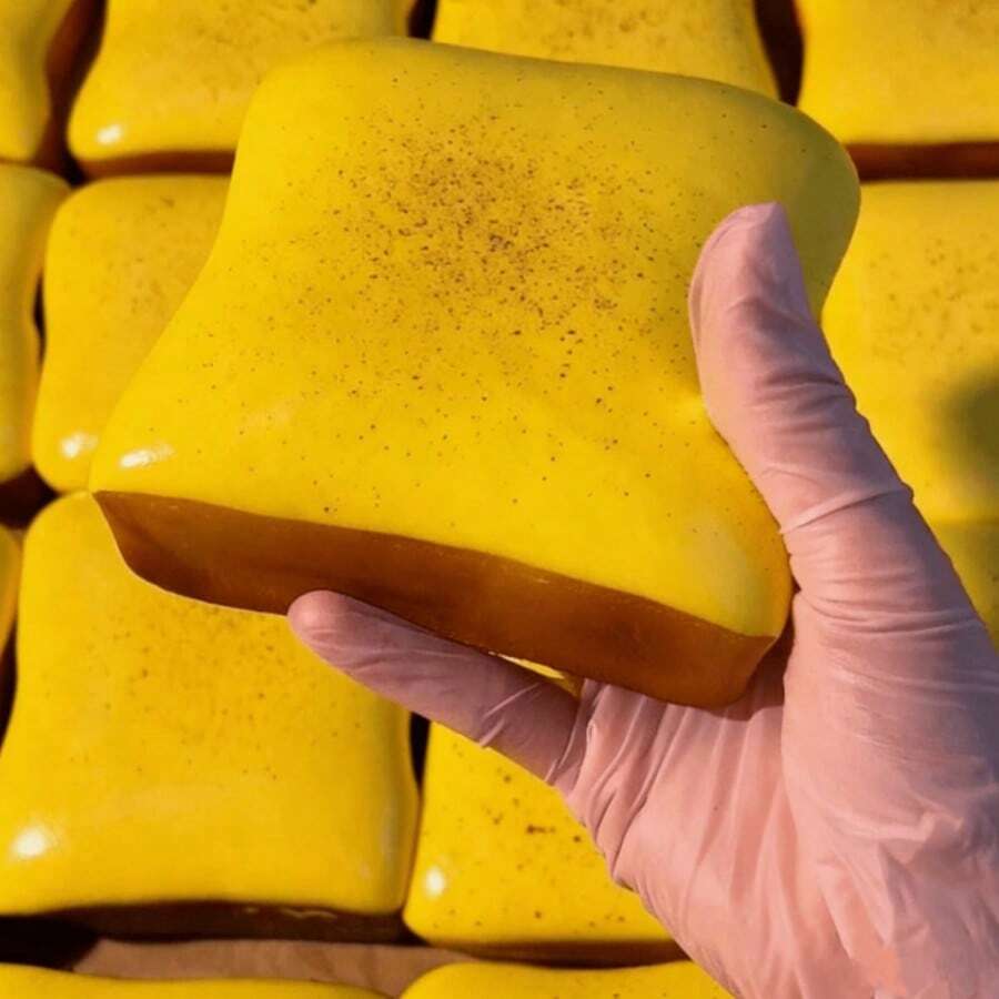 Đồ chơi bóp hình bánh mì nướng siêu mềm, đàn hồi chậm, đồ chơi giảm căng thẳng hình thức ăn dễ thương, đồ chơi bóp giảm lo âu cho người lớn và trẻ em, quà tặng tiệc tùng, quà nhét vào tất Giáng sinh.