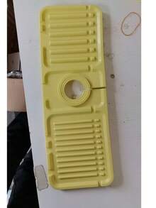 Protetor contra respingos de silicone (1 unidade) - Bandeja coletora de gotas para torneira, tapete anti-respingos, esponja protetora para a parte traseira da torneira, acessórios para pia de cozinha, capa protetora contra respingos, pode ser cortada para bordas estreitas, adequada para pia de banheiro, pia de cozinha e escorredor de pratos. - Ver 12