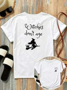 New 180g Short-Sleeved T-Shirt, 1% Cotton, With Front And Back Prints - Vintage Rock, Rock Music - Fashionable Printed T-Shirt For Women, Short-Sleeved, For All Seasons, Modern Clothing - Suitable For Layering In Spring And Autumn Or As A Standalone Garment In Summer, Unisex. - 白色 - 查看 7