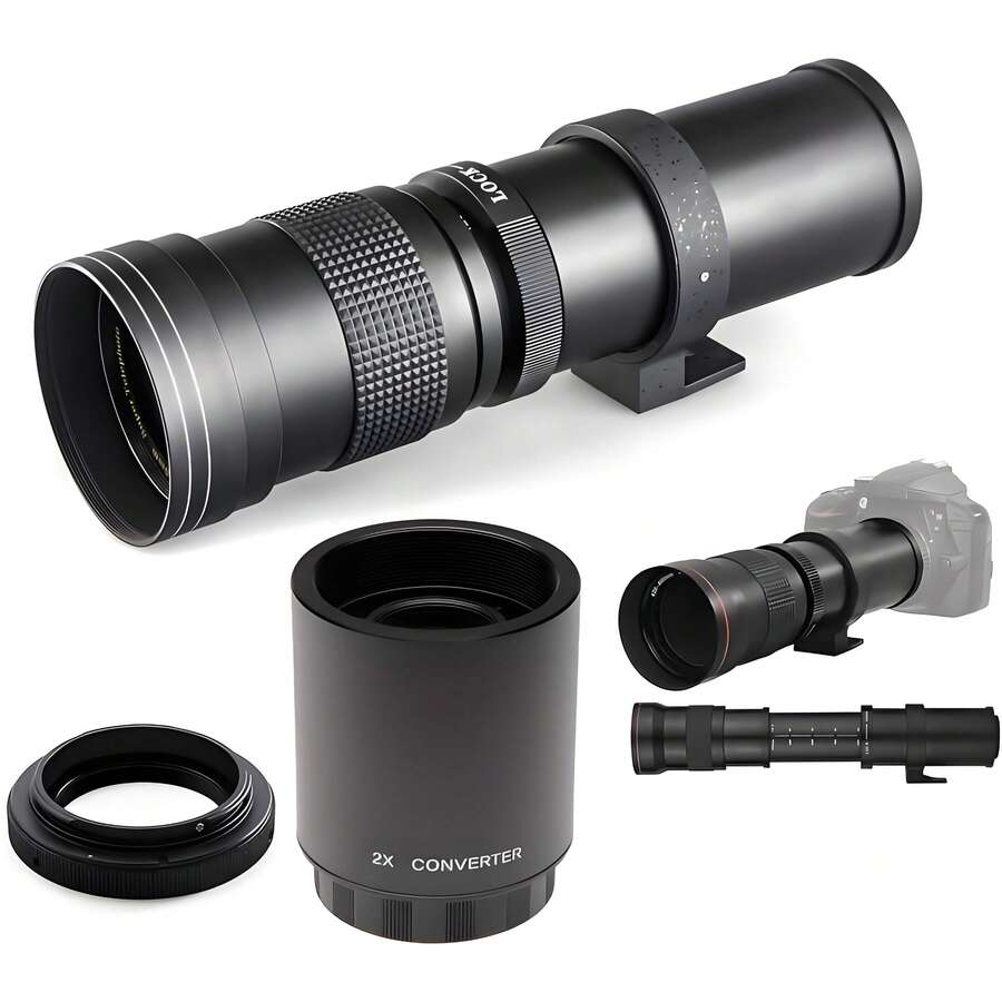 420-800mm Super Telephoto Lens Kit - Includes 2X Teleconverter For Up To 1600mm, Compatible With EF/EF-M/R, F, A, And Other T2 Mount Cameras - View 1