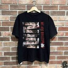 BT21 Band T-Shirt, 2026 Tour T-Shirt, Fan T-Shirt, Unisex T-Shirt, Sweatshirt, Hoodie, Summer Sets, Spring, Spring Clothes, Women's Tops, Women's T-Shirts, Women's Summer Sets, Y2k, Men's T-Shirt - 黑色 - 查看 1