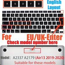 1件時尚西班牙語矽膠鍵盤保護膜,適用於 MacBook Air 13 吋(型號:A2337 M1 與 A2179),2022、2021 與 2020 年上市,配備 Touch ID,完美貼合按鍵,防刮、可水洗且易於清潔 - 查看 9