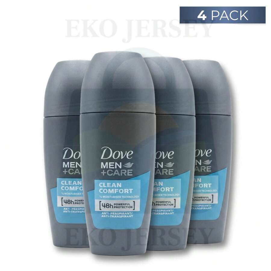 Dove Men+Care Clean Comfort Roll On Deodorant 48h Odor Protection 1.69oz/50ml Pack Of 4 - nhiều mùi hương - Xem 1