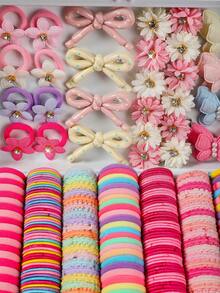 134/300pcs Girls' Multi-Color Pearl Butterfly Versatile Bangs & Ponytail Hair Clips, Hair Accessories For Daily Use - Multicolor - View 2