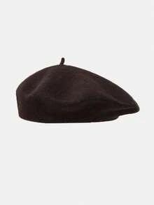1 chiếc mũ beret nữ màu đen, kiểu dáng vuông vức, chất liệu PU, thích hợp cho nghệ sĩ. - Nhiều màu - Xem 23
