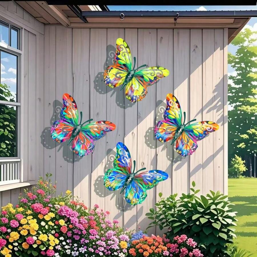 Creative New Acrylic Butterfly Home & Outdoor Wall Hanging Decor Crafts - Multicolor - View 1