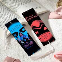2pcs PET Printed Bookmarks, Exquisite Waterproof And Durable, Unique Pattern Design To Add Fun To Reading, Perfect Gift For Campus Friends In Back To School Season (Random Color Tassels) - 2PCS - View 13