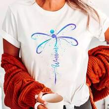 Printed T-Shirt For Men And Women - White - View 1