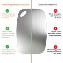 CINEYO 1pc Pure Titanium Cutting Board - Perforated Kitchen Cutting Board, Schneidebrett, Multiple Sizes In Silver Color, Chopping Board, Suitable For Cutting Meat, Vegetables, Fruits, Kitchen Accessories, Grill Accessories, Chopping Board, Barbecue - Silver - View 8