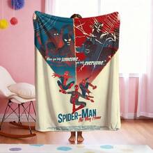 1pc S-Pider-Man Print Blanket,Retro Cartoon Style Throw Blanket,Cartoon Character Printed Blanket,All-Season Universal Nap Blanket,Character Home Decor Blanket,Modern Fashion Gift Suitable For Home Bedroom Bed Sofa Office Lunch Break Cover Picnic Blanket - Nhiều màu - Xem 1