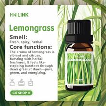 HWLINK Minyak Esensial Serai 10ml, Minyak Esensial Tanaman Alami, Aroma Segar, Pengharum Ruangan, Aroma Tahan Lama, Pengharum Ruangan/Pelembap Udara, Hadiah Liburan dengan Aroma Minyak Esensial - Serai - View 5