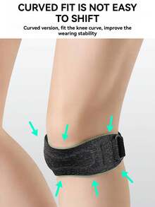 1 pieza Correa ajustable de soporte grueso para la rodilla, diseño reflectante para deportes, correr, fitness, baloncesto, senderismo - Multicolor - View 6