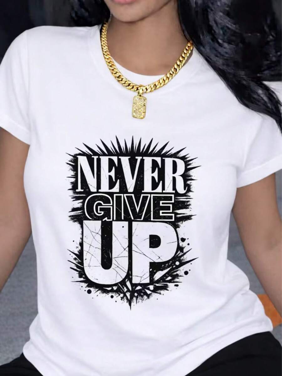SuaveWomen's Fun Print T-Shirt - Casual Short-Sleeved Round-Neck Loose-Fit Top, Machine Washable For All Seasons, Comfortable And Durable Print, Festival-Themed Suitable For Various Holiday Gifts, Local Warehouse DeliverycuteNew Arrival - 白色 - 查看 1