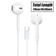 适用于 17、Air、16、15 Pro Max、Plus 和 Pro 的有线 USB Type-C 立体声耳机；适用于 15、16 Pro Max、Plus 和 Pro 的 USB-C 有线耳机；适用于安卓智能手机 Galaxy Note10/20、A53/A54 的 USB-C 有线耳机；适用于 Apple 15 的有线控制入耳式耳机；卡拉 OK 平头耳机；带麦克风的 USB-C Type-C 耳机，兼容 Galaxy S25 / S21 / S22 / S23 / S24 / Ultra / Plus / Note 20 / Z Flip / Z Fold / A15 / A16 - 查看 12