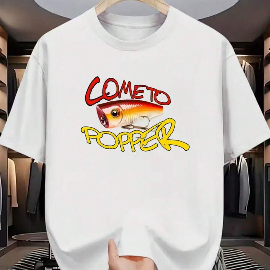 Printed T-Shirt For Men And Women - White - View 1