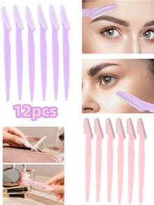 24/12/6/1pc Eyebrow And Facial Razor, Precision Stainless Steel Blade Exfoliating Tool, Gentle Hair Removal For Women, Suitable For Eyebrows, Lips, Chin, Peach Fuzz, All Skin Types, Dermaplaning - Upgraded Version - View 8