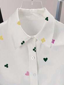 Blusa sin mangas para mujer, de verano, con diseño versátil y elegante, estampado digital de cerezas, imprescindible, alta tasa de devolución, vuelta al colegio, camisa sin mangas para damas - Blanco - Ver 3