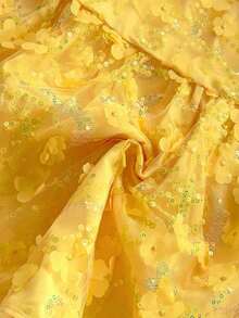Vestido corto con estampado de limones coloridos para mujeres en vacaciones de primavera, outfit de San Valentín, atuendos de verano, vestido de cumpleaños - Amarillo - Ver 7