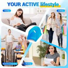 TASZOOS Hammer Toe Straightener - (6Pcs, Blue) - Gel Toe Splint Relief For Bunion, Crooked, Hammer, Broke Support - 3 Different Sizes (S_M_L) - trắng - Xem 6