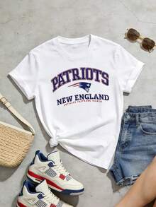Camiseta de manga corta con cuello redondo suave y casual de verano para mujer, estilo rugby, estilo universitario, tops para salir, algodón, vintage, estilo callejero europeo y americano, casual deportivo, estilo unisex, estilo casual urbano, tops bonitos, generación Z, curvas, ropa Y2K, camisetas divertidas, tops para damas, conjuntos de vacaciones para mujeres, top lindo, camiseta gráfica, conjuntos de primavera, camisetas holgadas, ropa de calle retro, estilo de los 90, estilo de los 2000, subcultura, top negro, tops blancos, conjunto de fiesta de los 90.Blanco - Blanco - Ver 4