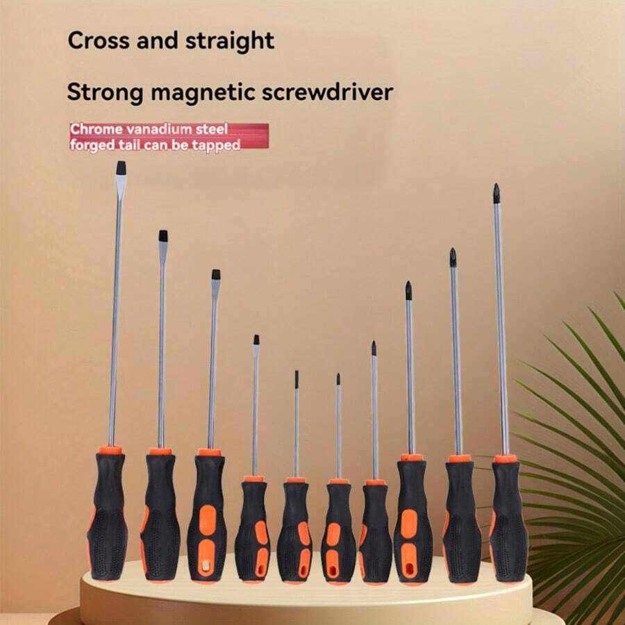 1 Set Professional Magnetic Precision Screwdriver Kit, Equipped With /Flat Head - Non-Slip Handle, Magnetic Fixation, Suitable For Electronics Repair, Home, Auto, DIY - Compact Tool Kit For Smartphones, TVs