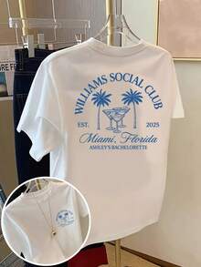 Wendbares Kurzarmhemd – perfekt für Single-Partys in Miami, Print für Clubs –  bedrucktes Hemd für Damen im Frühling/Sommer, eleganter Einteiler, Festival-Look - Weiss - Übersicht 3