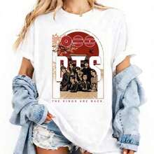Camiseta Suave de Concierto de Bangtan Boys, Regalo para Fans del ARMY, Confeccionada en 100% Algodón Transpirable, Perfecta para Inyectar un Toque Nostálgico y Divertido a tus Atuendos Durante Reuniones Casuales, Eventos Musicales o Uso Diario. Esta es una camiseta casual de manga corta con cuello redondo y estampado para hombre, ideal para el uso diario. Es un excelente regalo para amigos y familiares. La camiseta 100% algodón presenta un diseño juvenil y moderno, adecuada como camiseta con estampados tanto para hombres como para mujeres, ideal para la temporada de regreso a clases, y también es una blusa holgada y cómoda para mujer. - Blanco - Ver 5