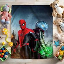 1pc S-Pider-Man Print Blanket,Retro Cartoon Style Throw Blanket,Cartoon Character Printed Blanket,All-Season Universal Nap Blanket,Character Home Decor Blanket,Modern Fashion Gift Suitable For Home Bedroom Bed Sofa Office Lunch Break Cover Picnic Blanket - Nhiều màu - Xem 3