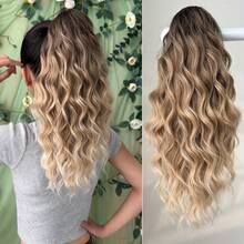 Claw-Shaped Ponytail Wig Accessory, Brown Gradient Wig, Gray Gradient Wig, Multi-Color Wig. 18inch Wave Pattern Heat-Resistant Fiber Synthetic Ponytail Wig, Suitable Women's, Halloween Parties, And Daily Use - Style 8 - View 3