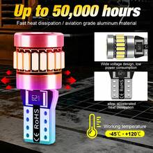 TOAUTO 2 piezas Bombilla LED T10 W5w 4014 24SMD súper brillante para luz de matrícula de coche, lámpara de lectura interior, luz blanca de 12V - T10 - Ver 5