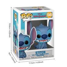 Funko POP! : Lilo & Stitch - Smiling Sittande Stitch #1045 Vinylfigur - Officiell Samlarfigur Actionmodell, Estetisk Skrivbordsprydnad, Perfekt Gåva För Fans Och Samlare - Multifärgad - Visa 7