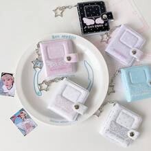 Album ảnh mini hình cánh thiên thần 2 inch có nút bấm, ví đựng thẻ học sinh/thẻ sinh viên hoạt hình dễ thương. - nhiều màu - Xem 3
