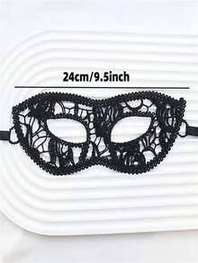 Bộ 10 chiếc mặt nạ ren đen, mặt nạ hóa trang gợi cảm, thích hợp cho Halloween, lễ hội Carnival, đám cưới, dạ hội, tiệc hóa trang và các dịp khác. - màu đen - Xem 3