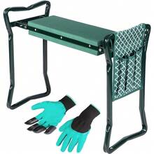 Foldable Garden Kneeler And Seat With EVA Foam Pad, Protects Knees And Clothes From Dirt, Sturdy Lightweight Stool Bench, Includes Free Tool Pouch - Default - View 4