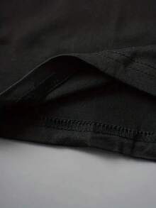 Playeras de mujer en algodón puro, manga corta cuello redondo, estampado this mama prays, estilo casual para verano, diseño inspirador - Negro - Ver 4